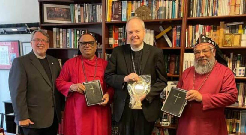 ബിഷപ്പ് മോസ്റ്റ് റവ. ഷോണ് വാള്ട്ടര് റോവുമായി മാര്ത്തോമ്മാ മെത്രാപ്പോലീത്ത കൂടിക്കാഴ്ച നടത്തി