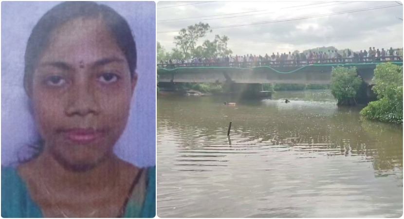 സ്കൂട്ടറിൽ കുഞ്ഞുമായെത്തി പുഴയിൽ ചാടി, അമ്മ മരിച്ചു, മൂന്ന് വയസുകാരനായി തിരച്ചിൽ