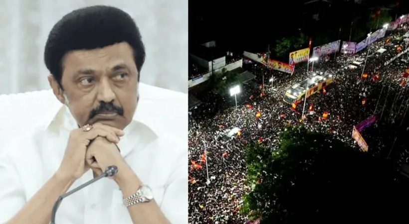 കരൂർ ദുരന്തത്തിൽ അടിയന്തര ഇടപെടലുമായി മുഖ്യമന്ത്രി സ്റ്റാലിൻ, രാത്രി തന്നെ സെക്രട്ടേറിയേറ്റിലെത്തി, ഉന്നത യോഗം ചേർന്നു; മന്ത്രിമാരും കളക്ടർമാരും ദുരന്തസ്ഥലത്ത്, സ്റ്റാലിനും കരൂരിലേക്ക് തിരിച്ചു