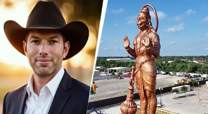 അമേരിക്കയിലെ ഹനുമാന്‍ പ്രതിമയ്‌ക്കെതിരേ റിപ്പബ്ലിക്കന്‍ നേതാവിന്റെ മോശം പരമാര്‍ശം; വ്യാജ ഹിന്ദുദൈവത്തിന്റെ പ്രതിമ സ്ഥാപിക്കാന്‍ എന്തിനാണ് അനുവാദം നല്കിയതെന്ന്