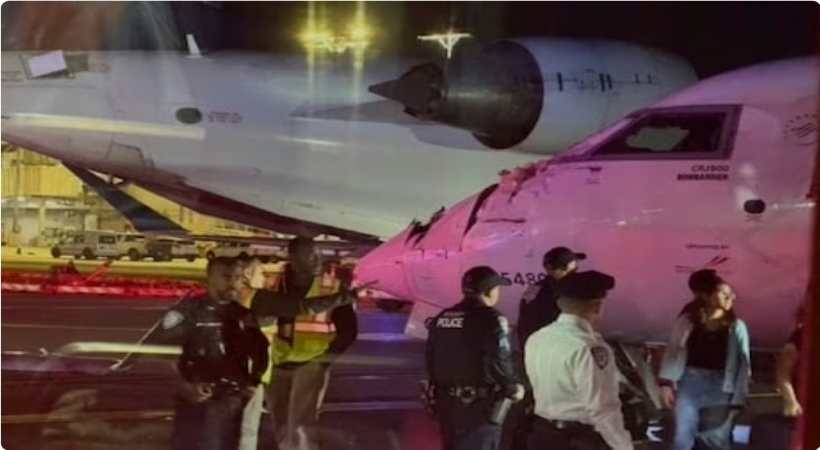 ന്യൂയോർക്ക് ലാഗ്വാർഡിയ വിമാനത്താവളത്തിൽ വിമാനങൾ കൂട്ടിയിടിച്ചു:  കൂട്ടിയിടിച്ചത് ഡെൽറ്റ കമ്പനിയുടെ വിമാനങ്ങൾ 