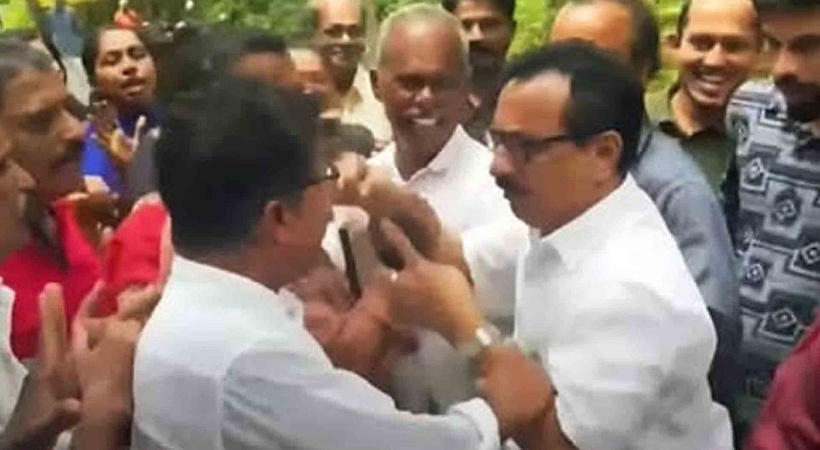 കെ പി മോഹനൻ എം എൽഎക്ക്  നേരെ നാട്ടുകാരുടെ കൈയേറ്റ ശ്രമം