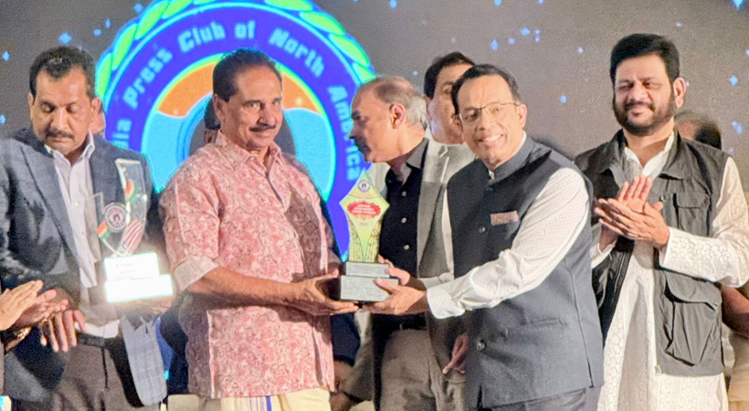 ഡോ: കൃഷ്ണ കിഷോറിന് ഇന്ത്യ പ്രസ് ക്ലബ് ഓഫ് നോർത്ത് അമേരിക്കയുടെ സമഗ്ര സംഭാവനയ്ക്കുള്ള ലൈഫ് ടൈം അച്ചീവ്‌മെന്റ് അവാർഡ്