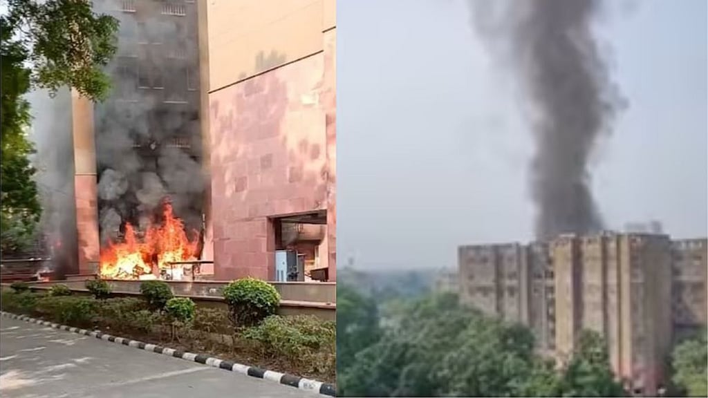 ഡല്ഹിയിലെ എംപിമാരുടെ ഫ്ളാറ്റിൽ വൻ തീപിടിത്തം; ബ്രഹ്മപുത്ര അപാർട്ട്മെൻ്റിലെ ആദ്യ നില കത്തി നശിച്ചു