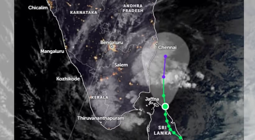 ഡിറ്റ് വാ ചുഴലിക്കാറ്റ്: ഇന്ത്യന്‍ പൗരന്‍മാരെ സഹായിക്കാന്‍ ശ്രീലങ്കയില്‍ ഹെല്‍പ് ഡസ്‌ക്; ചുഴലിക്കാറ്റ് ഞായറാഴ്ച്ച ചെന്നൈ തീരം തൊടും