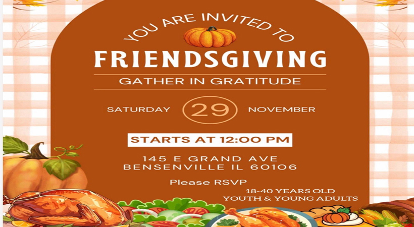 ചിക്കാഗോയിലെ ക്‌നാനായ യുവജനങ്ങള്‍ക്കായി ഫ്രണ്ട്‌സ്ഗിവിംഗ്