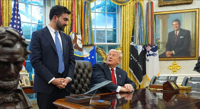 മംദാനിയെ പുകഴ്ത്തി ട്രംപ്: ന്യൂയോര്ക്ക് നഗരത്തിന്റെ കാര്യത്തില് താനും മംദാനിക്കും ചിന്തിക്കുന്നത് ഒരേപോലെയെന്ന് പ്രസിഡന്റ് ട്രംപ്