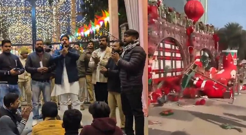 ക്രിസ്മസ് ദിനത്തിലും ഹിന്ദുത്വ സംഘടനകളുടെ അതിക്രമം; ഛത്തീസ്ഗഢ് മാളിലും അസമിലും അലങ്കാരങ്ങൾ തകർത്തു, ബറേലിയിൽ പള്ളിക്ക് മുന്നിൽ ‘ഹനുമാൻ ചാലിസ’ അതിക്രമം