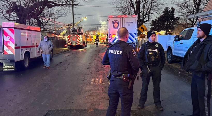 പെൻസിൽവേനിയ, ബ്രിസ്റ്റലിലെ   നഴ്‌സിംഗ് ഹോമിൽ ശക്തമായ സ്ഫോടനവും തീപിടുത്തവും, 2 പേർ കൊല്ലപ്പെട്ടു, നിരവധി പേർക്ക് പരിക്കേറ്റു