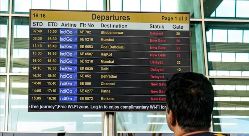 ഡല്‍ഹി വിമാനത്താവളത്തില്‍ നിന്നുള്ള എല്ലാ ഇന്‍ഡിഗോ വിമാനങ്ങളും അര്‍ദ്ധരാത്രി വരെ റദ്ദാക്കി