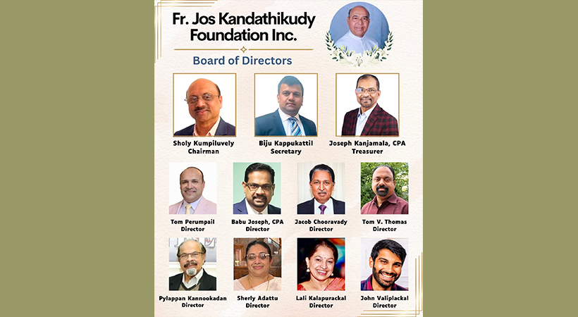 ഫാ. ജോസ് കണ്ടത്തിക്കുടിയുടെ ഓർമ്മയ്ക്കായി ഫൗണ്ടേഷൻ രൂപീകരിച്ചു