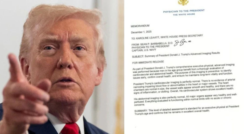 ആരോഗ്യത്തില്‍ ട്രംപ് ‘ പവ്വര്‍ ഫുള്‍’ ഹെല്‍ത്ത് റിപ്പോര്‍ട്ട് പുറത്തുവിട്ട് വൈറ്റ് ഹൗസ്