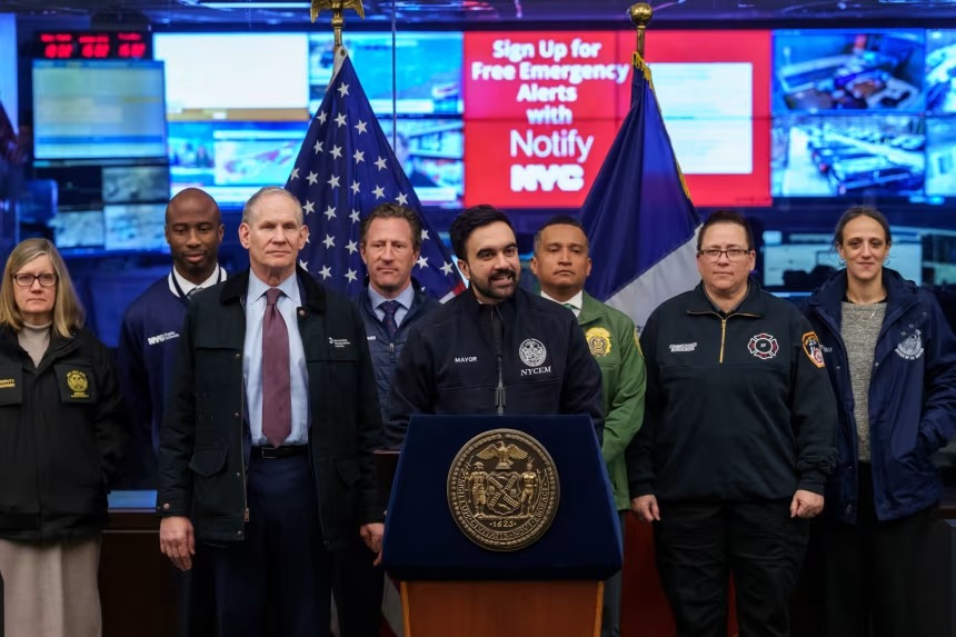 പുതിയ മേയർ നേരിടാൻ പോകുന്ന ആദ്യ വെല്ലുവിളി, ‘സ്നോ ടെസ്റ്റ്’: മഞ്ഞുമൂടിയ ന്യൂയോർക്കിനെ എങ്ങനെ നേരിടുമെന്ന് അമേരിക്ക ഉറ്റുനോക്കുന്നു