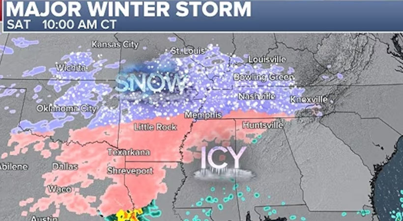 ശീതകൊടുങ്കാറ്റ്: അമേരിക്കയിലെ 17 സംസ്ഥാനങ്ങളില്‍ അടിയന്തിരാവസ്ഥ പ്രഖ്യാപിച്ചു; 2,300 വിമാനങ്ങള്‍ റദ്ദാക്കി