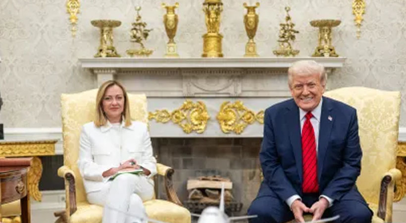 ട്രംപിന് നൊബേല്‍ നാമനിര്‍ദേശത്തിന് ഉപാധി വെച്ച് ഇറ്റാലിയന്‍ പ്രധാനമന്ത്രി:യുക്രയിയിന്‍ യുദ്ധം ശാശ്വതമായി അവസാനിപ്പിച്ചാല്‍ നാമനിര്‍ദേശമെന്ന് ജോര്‍ജിയ മെലോനി