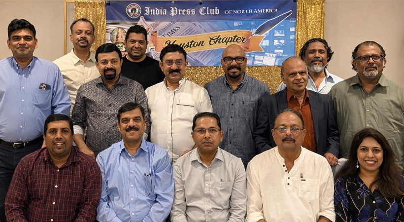 ഇന്ത്യ പ്രസ് ക്ലബ് ഓഫ് നോർത്ത് അമേരിക്ക ഹൂസ്റ്റൺ ചാപ്റ്ററിന്റെ പുതിയ ഭാരവാഹികൾ ചുമതലയേറ്റു