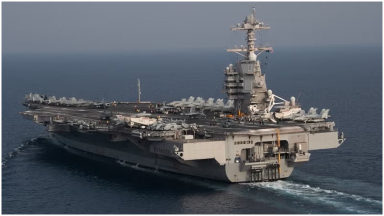 ആണവ ചർച്ചകൾക്കിടെ അമേരിക്കയുടെ ഇടിത്തീ; ലോകത്തിലെ ഏറ്റവും വലിയ യുദ്ധക്കപ്പൽ യുഎസ്എസ് ജെറാൾഡ് ഫോർഡ് മെഡിറ്ററേനിയനിൽ!