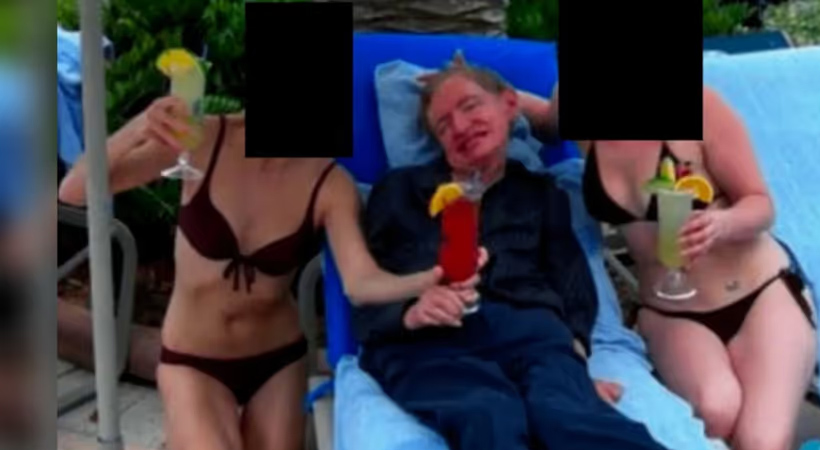 ജെഫ്രിഎപ്സ്റ്റീന്‍ ഫയലിന്റെ അടുത്തഇര സ്റ്റീഫന്‍ ഹോക്കിംഗ്: ബിക്കിനി ധരിച്ച യുവതികള്‍ക്കൊപ്പമുള്ള ചിത്രം പുറത്ത്