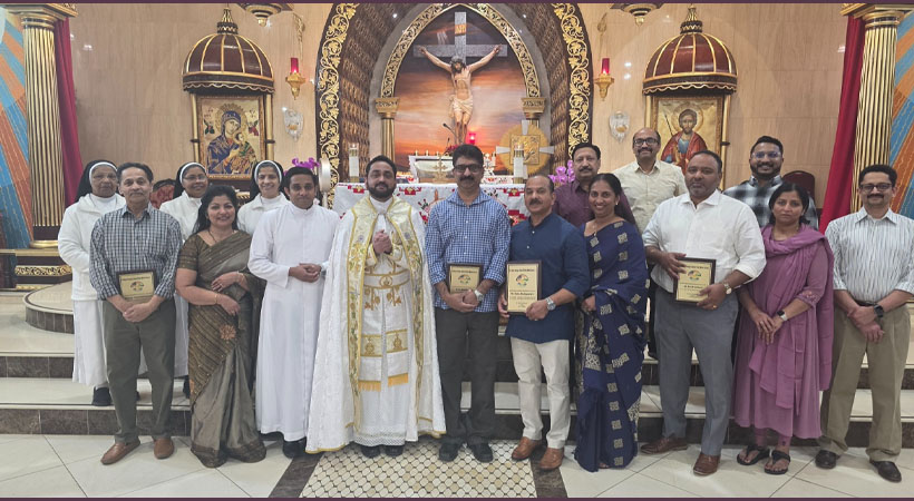 ചിക്കാഗോ സെൻ്റ് മേരീസ് ക്നാനായ  ദേവാലയത്തിലെ സ്ഥാനമൊഴിഞ്ഞ എക്സിക്യൂട്ടീവിനെ ആദരിച്ചു