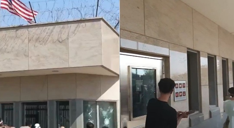 പാകിസ്ഥാനിൽ അമേരിക്കൻ വിരുദ്ധ പ്രതിഷേധം അലയടിക്കുന്നു; കറാച്ചിയിലെ യുഎസ് കോൺസുലേറ്റിന് തീയിട്ടു, വെടിവയ്പ്പിൽ 8 മരണം