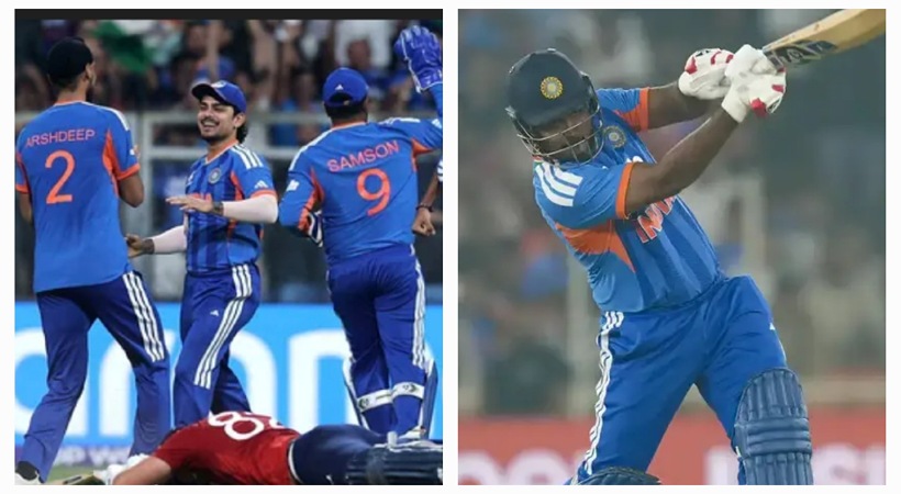 വീണ്ടും സഞ്ജു രക്ഷകൻ, ഇംഗ്ലണ്ടിനെ വീഴ്ത്തി ഇന്ത്യ ട്വന്റി 20 ലോകകപ്പ് ഫൈനലിൽ; ഞായറാഴ്ച ന്യൂസീലൻഡുമായി കലാശ പോരാട്ടം