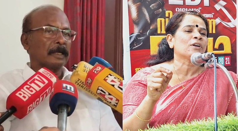 ഗീതാ ഗോപിയെ അംഗീകരിക്കില്ല, സി സി മുകുന്ദൻ സിപിഐയിൽ നിന്ന് രാജിവെച്ചു; നാട്ടികയിൽ സ്വതന്ത്രനായി മത്സരിക്കും