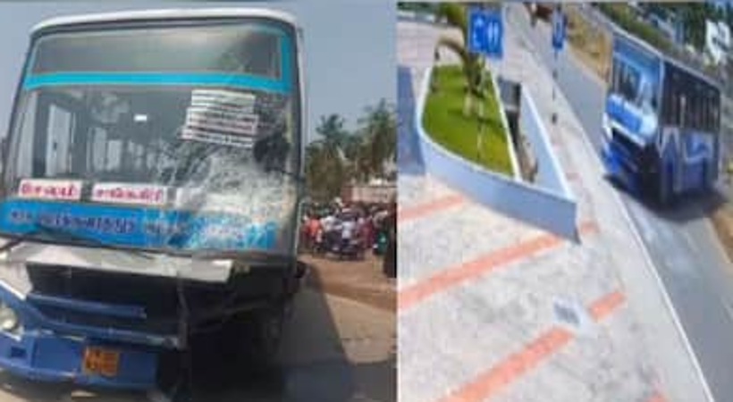 സേലത്ത്  സർക്കാർ ബസ് നിയന്ത്രണം വിട്ട് ഓട്ടോയിലും ബൈക്കിലും ഇടിച്ചുകയറി, എട്ടു മരണം