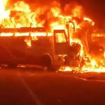 ആന്ധ്രാ പ്രദേശില്‍ ബസിന് തീ പിടിച്ച് 10 പേര്‍ക്ക് ദാരുണാന്ത്യം