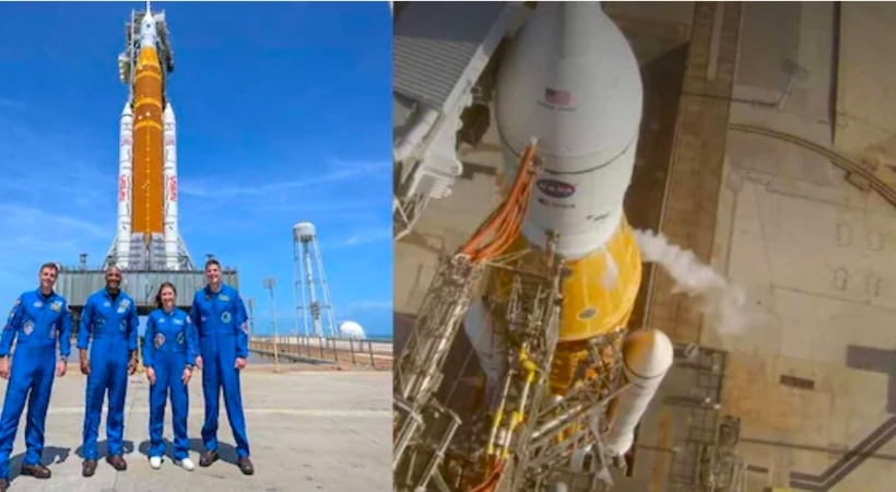 ചരിത്ര നിയോഗവുമായി  ചന്ദ്രനിലേക്ക് കുതിച്ച് നാസയുട ആർട്ടിമിസ് II  പേടകം