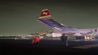 ഡൽഹി വിമാനത്താവളത്തിൽ സ്വിസ് എയർ വിമാനത്തിന് തീപിടിച്ചു; 232 യാത്രക്കാർ തലനാരിഴയ്ക്ക് രക്ഷപ്പെട്ടു