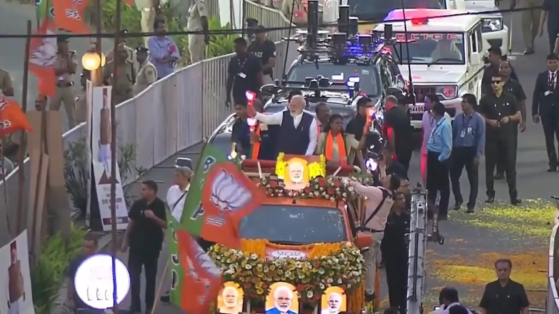 എൻഡിഎയുടെ തിരഞ്ഞെടുപ്പ് പ്രചാരണം, പ്രധാനമന്ത്രി തിരുവനന്തപുരത്ത്, വൻ റോഡ് ഷോ