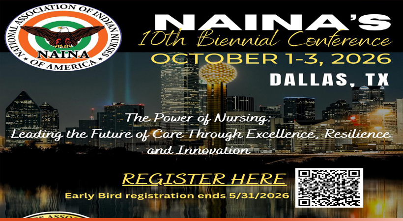 നാഷണല്‍ അസോസിയേഷന്‍ ഓഫ് ഇന്ത്യന്‍ നഴ്സസ് ഓഫ് അമേരിക്കയുടെ (NAINA) സമ്മേളനം ഡാള്ളസില്‍