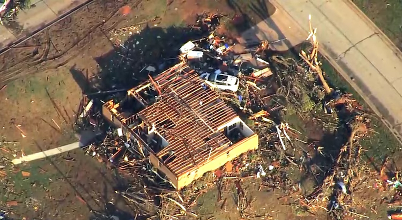 ഒക്ലഹോമയില്‍ ചുഴലിക്കാറ്റില്‍ വലിയ നാശനഷ്ടം: 40 വീടുകള്‍ തകര്‍ന്നു