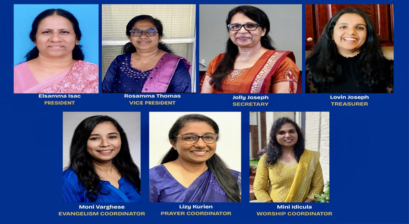 ഹൂസ്റ്റണ്‍ വിമന്‍സ് പെന്തെക്കോസ്തു ഫെലോഷിപ്പിന്റെ 2026 ലെ ഭാരവാഹികളെ തിരഞ്ഞെടുത്തു