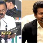 കേരളത്തിലെ സത്യപ്രതിജ്ഞയിൽ വിജയ് പങ്കെടുക്കാത്തത് മോദിയെ ഭയന്നെന്ന് ഡിഎംകെ, അല്ലെന്ന് ടിവികെയുടെ വിശദീകരണം