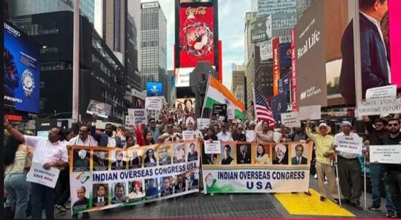 Indian Overseas Congress, USA Launches Nationwide Solidarity Campaign, Leads Landmark Times Square Demonstration for India’s Students