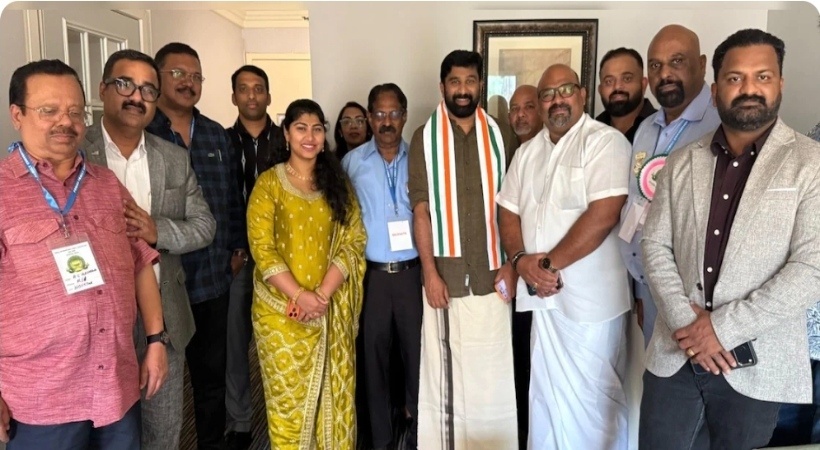 ഐഒസി ഹ്യൂസ്റ്റൺ ചാപ്റ്ററിൻ്റെ നേതൃത്വത്തിൽ തൃത്താല എംഎൽഎ വി.ടി ബൽറാമിന് സ്വീകരണം നൽകി