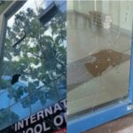 തിരുവനന്തപുരം ഡിസിസി ഓഫിസിന് നേരെ കല്ലേറ്; ആനാവൂർ മണ്ഡലം  കമ്മിറ്റി ഓഫിസിന് തീയിട്ടു