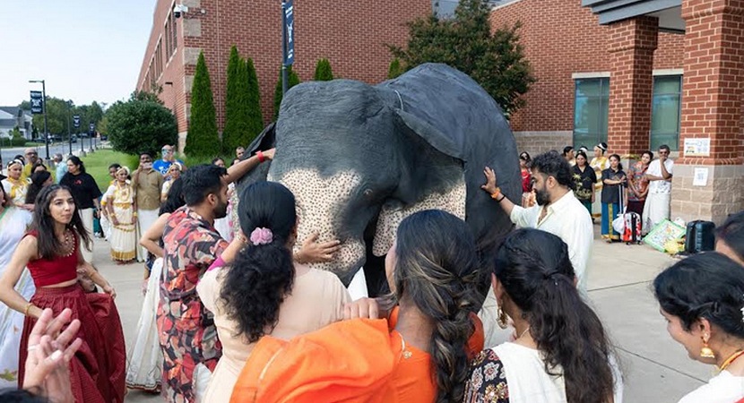 വാഷിങ്ടണിൽ കേരളത്തനിമ നിറച്ച് ‘ഓണം വൈബ്സ് 2026’; താരമായി ‘വാഷിങ്ടൺ ഗജരാജൻ’